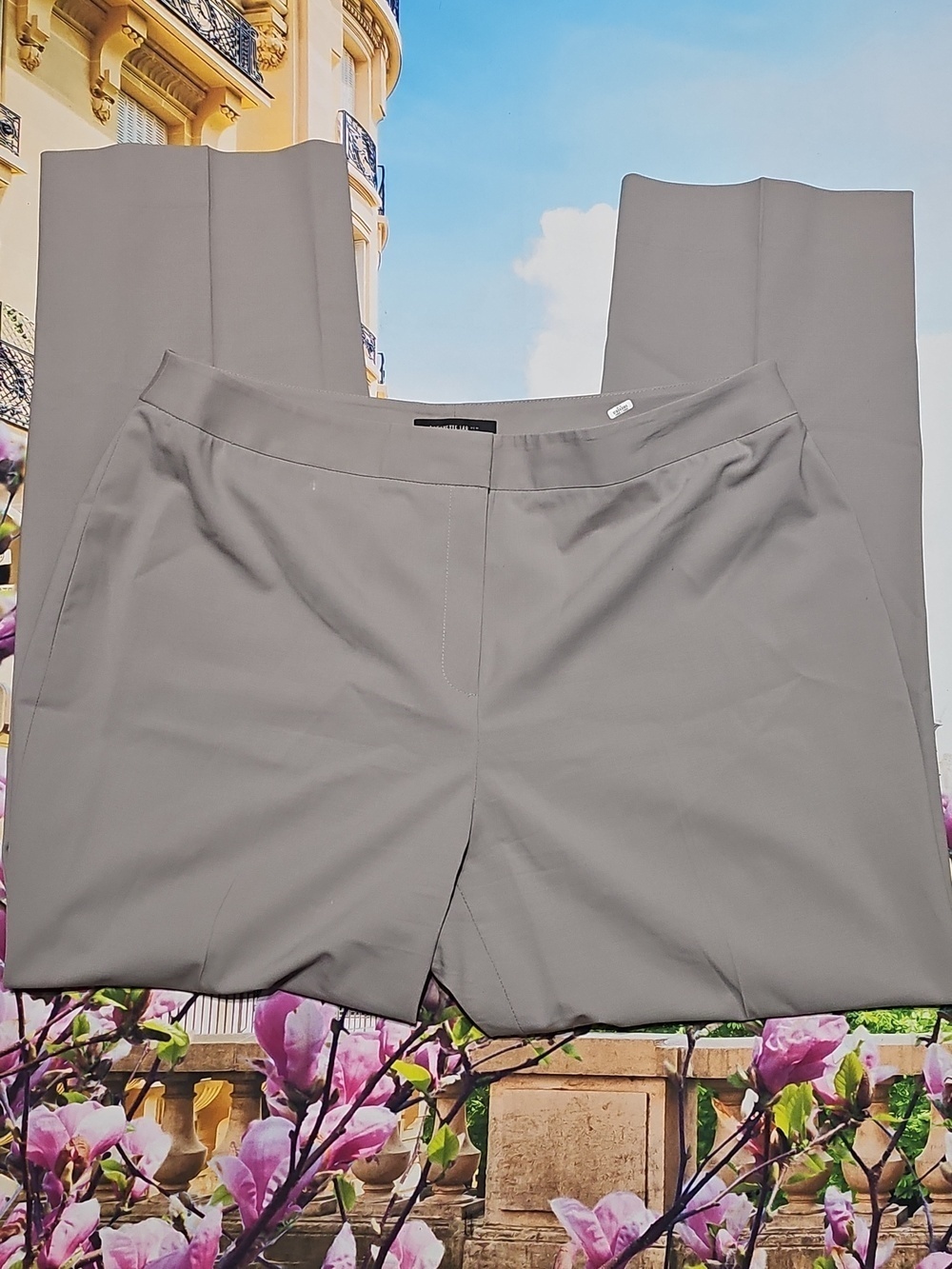 Lafayette 148 New York Grayish Tan High Waist Pants Size 16